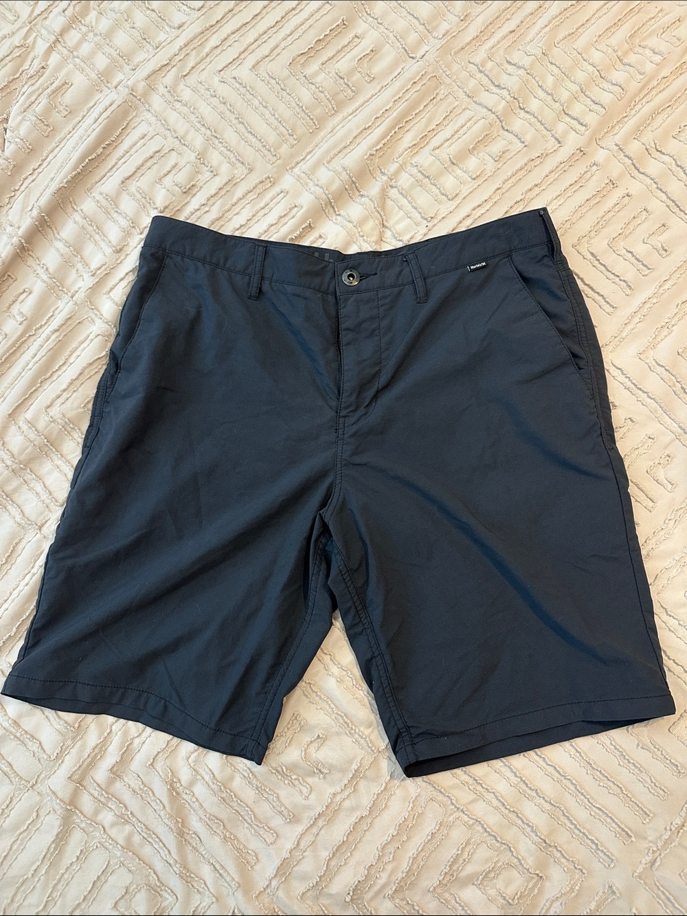 Hurley Men's Navy Flat Front Casual Shorts